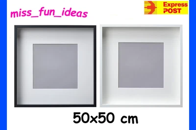 $59.99 • Buy IKEA SANNAHED Black White Fiberboard Picture Photo Frame 50x50cm Poster Print