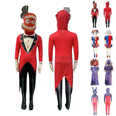The Amazing Digital Circus Kids Cosplay Costume Party Jumpsuit Fancy Dress Up UK • £19.62