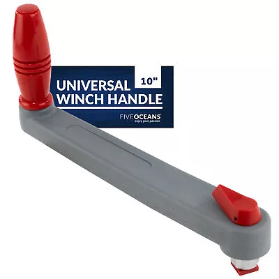 Five Oceans Universal Floating Grey Locking Winch Handle 10 Inches FO3924 • $57