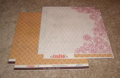 My Mind's Eye Double Sided Cardstock Papers(4) ~ Indie Chic Saffron...... Birds  • $2.99