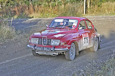 Cambrian Rally 2010 Alan Clews Saab 96 High Quality 12 X8  Print • £5.99