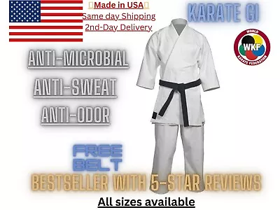 Karate Gi Uniform 7oz Lightweight Suit Martial Arts Adult Training ⭐Free Belt⭐ • $29.95