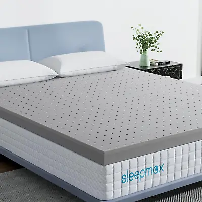 Sleepmax Extra Firm Mattress Topper Queen Size 4 Inch - Memory Foam Mattress Top • $142.11