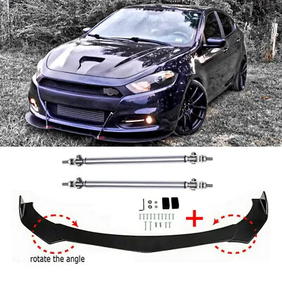 For Dodge Dart Aero GT SXT Black Front Bumper Lip Splitters Spoiler + Strut Rods • $69.68