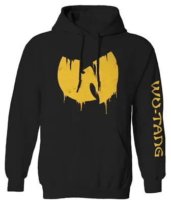 £42.99 • Buy Wu-Tang Clan Sliding Logo Black Pull Over Hoodie - OFFICIAL
