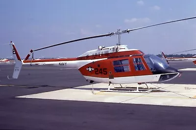 Original Aircraft Slide - TH-57B Sea Ranger - USN 161701 / E-245 TAW-5 1984 • $1.24