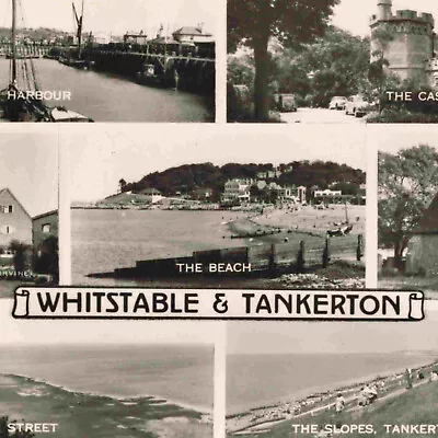 Whitstable & Tankerton Kent Multiview - 1960 Valentines Real Photo Postcard H12 • £1.25