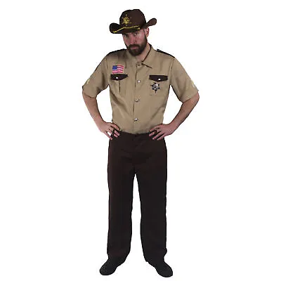 Sheriff Zombie Hunter Mens U.s Cop Fancy Dress Costume Usa Police Man Stag Hen • £18.99