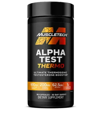 MuscleTech Alpha Test Thermogenic Testosterone Booster Performance Supplement • $27.98