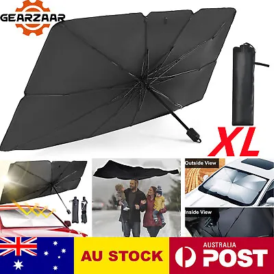 $20.99 • Buy Foldable Car Windshield Sunshade Umbrella Front Window Cover Visor Sun Shade XL