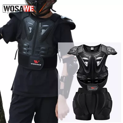 WOSAWE Dirt Bike Child Protective Gear Chest Guards Hip Protector Kids Armored • $24.97