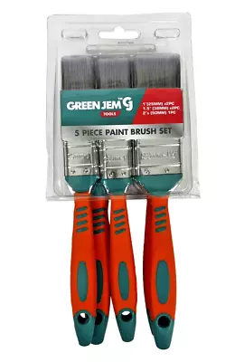 5pc Paint Brush Set Good Quality 1x2 -2x-1.5 2x1  Inch Decorating Gloss Emulsion • £6.95