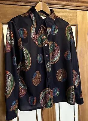 Vintage Paisley Ladies Blouse Made In Canada • £10