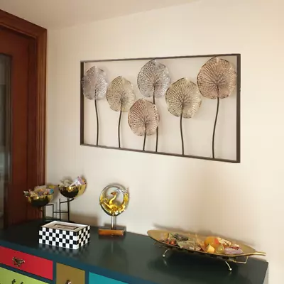 £67.95 • Buy 100cm 3D Metal Wall Art Dandelion Framed Hanging Home Decor Flower Sculpture