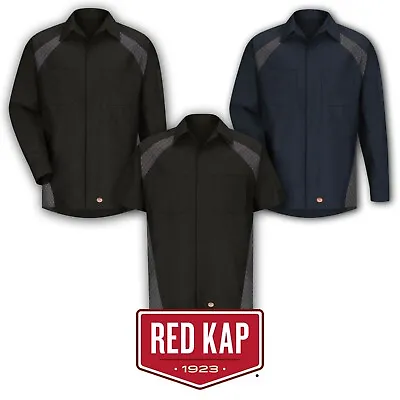 Red Kap Diamond Plate Mechanic Auto Shop Technician Shirt Industrial Uniform • $24.98