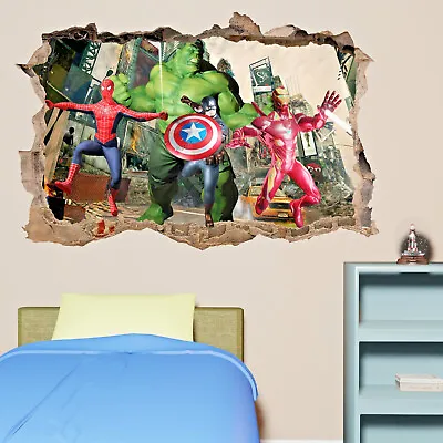 Avengers Spiderman Ironman Hulk Wall Stickers Art Decal Mural Room Decor QL8 • £15.99