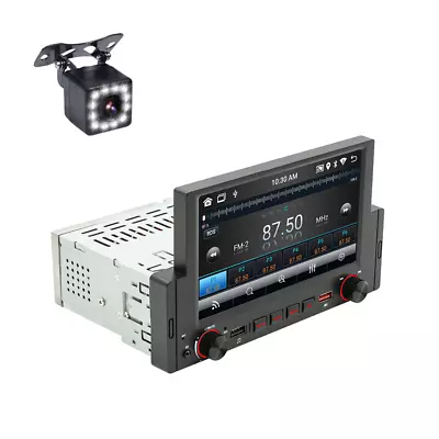 1DIN Car Radio MP5 Player Touch Screen BT Wifi GPS FM USB Mirror Link W/Camera • $193.33