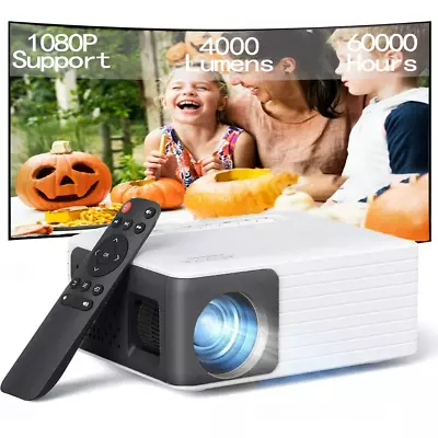 Mini Movie Projector 1080P SupportedUp To 120  Screen 4000Lumens Home Theater  • $57.57