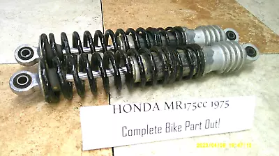 Honda MR175 1975 76 Elsinore Super Nice!! OEM SHOWA 360 Rear Shocks 52400-360-70 • $299.95