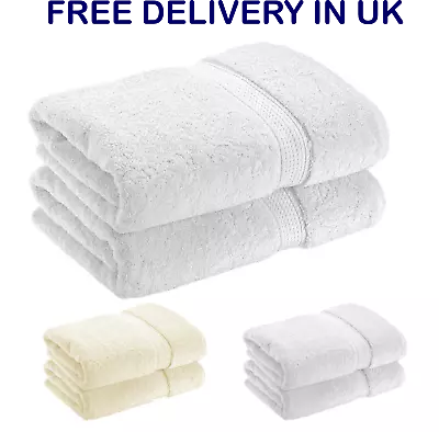 Large Jumbo Bath Sheets 100% Cotton Super Soft Big Hotel Face Hand Beach Towels • £15.99