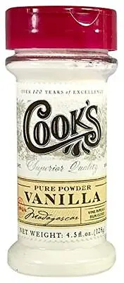 Cook’s Pure Vanilla Powder World’s Finest Gourmet Fresh Premium Vanilla 4.5 Oz • $14.52
