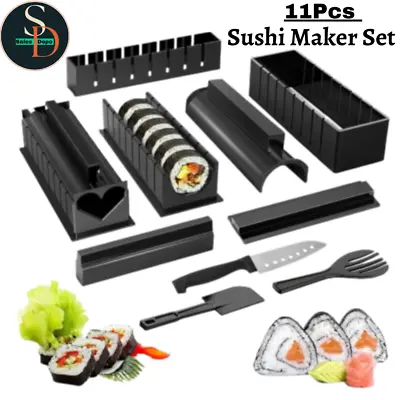 £10.49 • Buy 11Pcs DIY Sushi Maker Set Rice Roll Mold Kitchen Making Tool Beginners Kit Home