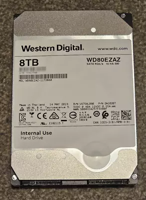 WD 8TB 5400 RPM 3.5 Inch Internal SATA Hard Drive - WD80EZAZ 0J • £84.99