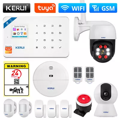 $118.45 • Buy KERUI Tuya APP WIFI GSM Wireless Home Security Alarm System Burglar Amazon Alexa
