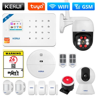 $118.45 • Buy KERUI Tuya APP WIFI GSM Wireless Home Security Alarm System Burglar Amazon Alexa