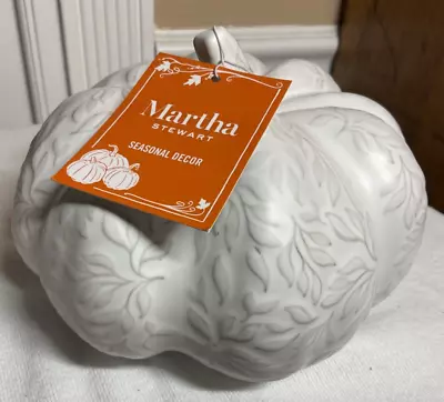 Martha Stewart Ceramic Pumpkin White 7 Inches Nwt • $28.99