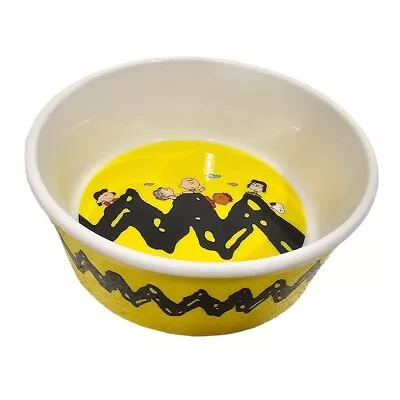 GIBSON PEANUTS CHARLIE BROWN SNOOPY 5  Ceramic Pet Dog Cat Bowl Food Water Dish • $12.95