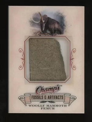 200809 UD Champ's Hockey Fossils & Artifacts Woolly Mammoth Femur Relic • $0.99