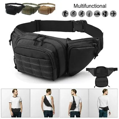 Tactical Pistol Pouch Waist Gun Pack Bag Fanny Packs Concealed Carry Gun Holster • $16.99