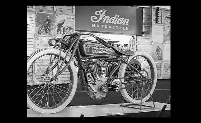 Vintage Indian Motorcycle PHOTO 1936 Bike On Display Dealership • $5.78
