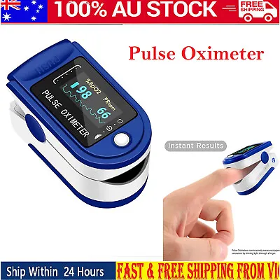 Professional Finger Pulse Oximeter Blood Oxygen Saturation Heart Rate Monitor AU • $18.99