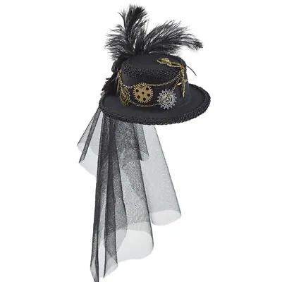 Victorian Women Fascinator Gothic Girls Steampunk Gear Mini Tops Hat Headpiece • $17.99
