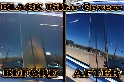 Black Pillar Posts For Mitsubishi Expo 92-94 4pc Set Door Cover Trim Piano Kit • $44.99