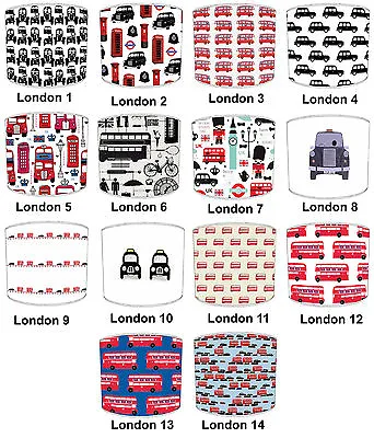 Lampshade Ideal To Match London Black Cabs Red Bus Wallpaper Cushions Bedding • £27.99
