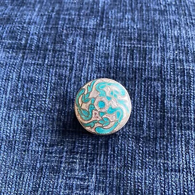 £45 • Buy Vintage Sterling Silver Enamel Pill Box