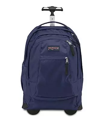 JanSport Driver 8 Rolling Backpack Navy Laptop Sleeve Wheels 15 Inch • £76.24