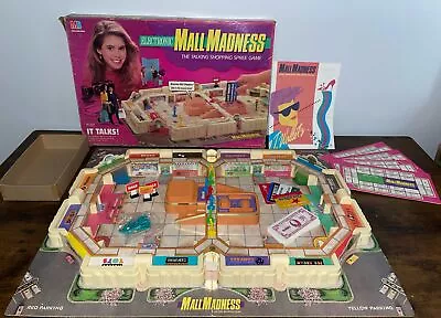 Vintage Milton Bradley Electronic Mall Madness Board Game 1989 99% Complete Desc • $159.99