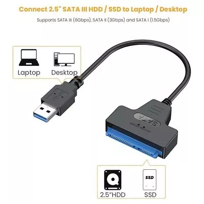 $5.31 • Buy USB3.0/2.0 Hard Disk Adapter Hard Disk Driver Adapter Cable USB To SATA