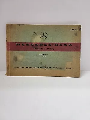 Vintage Original Mercedes-Benz Type 190c - 190Dc Catalog C 1963 - 12061 • $14.99