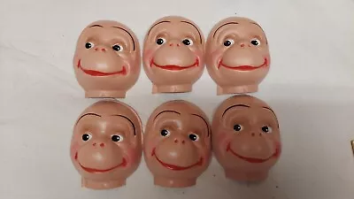 Lot Of (6) Vintage Craft Monkey Doll Head Face Plastic Anthropomorphic HTF • $8.99