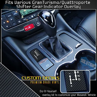 For Maserati Granturismo Quattroporte Shifter Indicator Decal Matte Carbon Fiber • $18.20