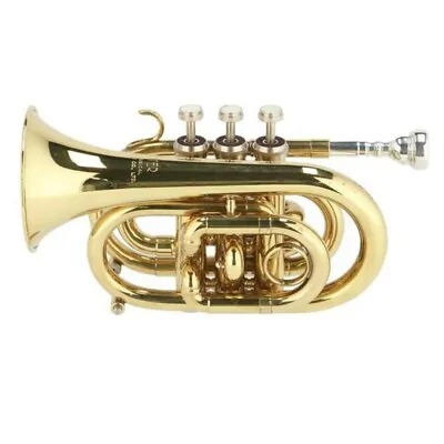 Jupiter Jpt-416 Pocket Trumpet With Case Mouthpiece Valve Oil Used • $299.50