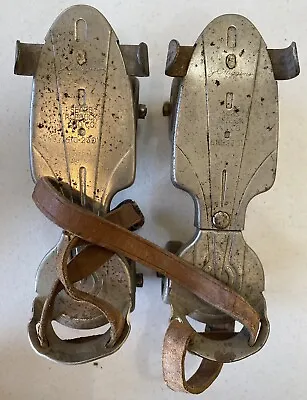 Vintage Sears Roebuck And Co. Metal Roller Skates With Leather Straps 610 2301 • $15