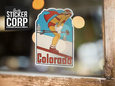 Colorado Co Snow Skiing Pin-Up Girl Vintage 1950'S Style Retro Travel Sticker • $11.06