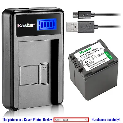 Kastar Battery LCD Charger For Panasonic VW-VBG260 & AG-HMR10 AG-HMC40 AG-HMC70 • $8.59