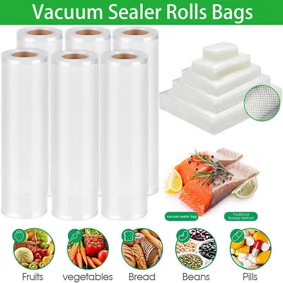 Vacuum Sealer Bags Precut Food Storage Saver Heat Seal Cryovac Home Freezer Bags • $23.99